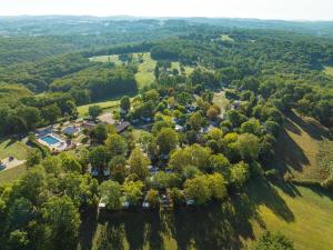 an aerial view of a park with trees at Camping Le Mas de Sireuil in Sireuil