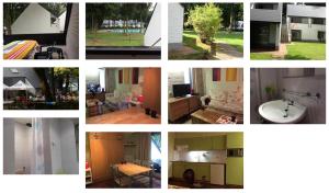 a collage of different pictures of a living room at Acacia 103 in Aan de Wolfsberg