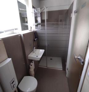 Koupelna v ubytování cosyTinyhouse Großburschla