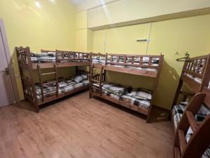 Voodi või voodid majutusasutuse Galaxy Hostel toas