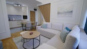 Eldhús eða eldhúskrókur á Relax sauna apartman