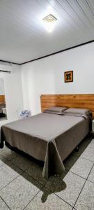 ein Schlafzimmer mit einem großen Bett in einem Zimmer in der Unterkunft Imóveis Por Temporada em Santarém no Pará in Santarém