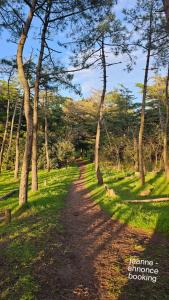 a dirt road with trees on either side at MAISON T2 WIFI Parking Privé Les Sables d'Olonne 9mn à Pied Plage Présidents in La Rudelière +12 photos
