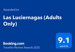 Certifikát, hodnocení, plakát nebo jiný dokument vystavený v ubytování Las Luciernagas (Adults Only)