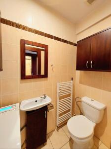 Kúpeľňa v ubytovaní Cozy 1 bed top floor apartment in the Old town Bratislava