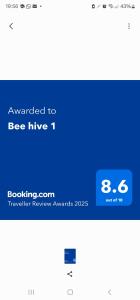 Certifikát, hodnocení, plakát nebo jiný dokument vystavený v ubytování Bee hive 1