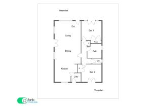 Планировка Little Bunda Cottage - Charming Mudbrick Stay