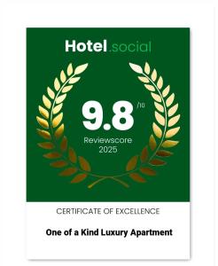 Certifikát, ocenenie alebo iný dokument vystavený v ubytovaní One of a kind Luxury Apartment in City Center Near HELEXPO + 37 fotografií