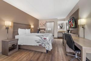 Voodi või voodid majutusasutuse Red Roof Inn Parsippany toas