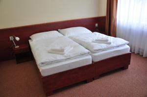 Una cama o camas en una habitación de Hotel Rudka