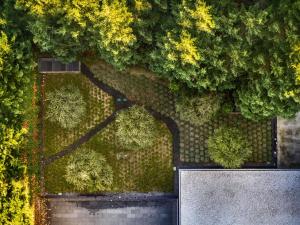 A garden outside AC Hotel Atocha by Marriott