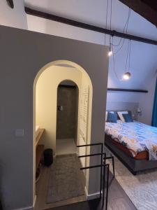 Postel nebo postele na pokoji v ubytování B&B Het Havenhuis