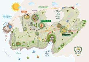 a map of the park at Relais Regina Giovanna in Sorrento