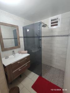 Koupelna v ubytování Le flamboyant + 19 fotografií