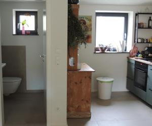 Koupelna v ubytování Scheunen-Loft am Gelbachtal