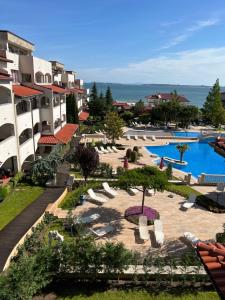 a view of a resort with a swimming pool at Casa Real in Sveti Vlas
