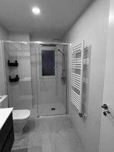 Koupelna v ubytování Hostal Mónaco