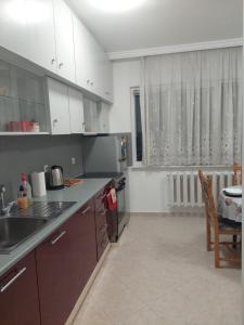 una cocina con fregadero y encimera en апартамент У дома, en Plovdiv