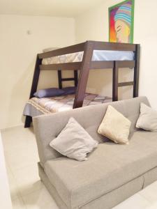 Postel nebo postele na pokoji v ubytování Estancia Viajera Misiones - 7 Min Malecón