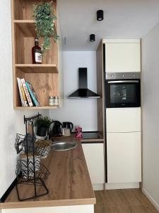 Kuchyň nebo kuchyňský kout v ubytování Apartmani Palada