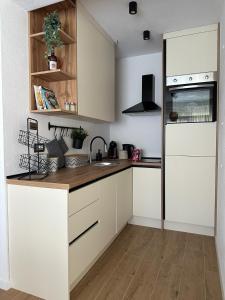 Kuchyň nebo kuchyňský kout v ubytování Apartmani Palada