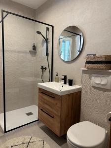Koupelna v ubytování Apartmani Palada