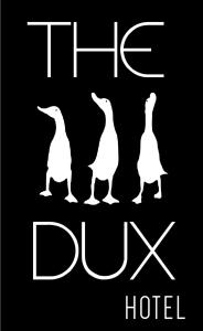 a group of three seagulls on a black and white sign at The 3 Dux in Santa Barbara
