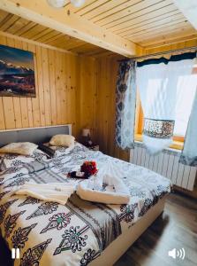 Postel nebo postele na pokoji v ubytování Chata na Grapie