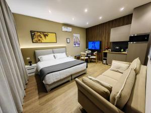 TV a/nebo společenská místnost v ubytování Brianza Home