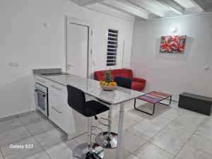 Kuchyň nebo kuchyňský kout v ubytování Villa COEUR KERA