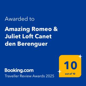 Fotografie z fotogalerie ubytování Amazing Romeo & Juliet Loft Canet den Berenguer v destinaci Canet de Berenguer