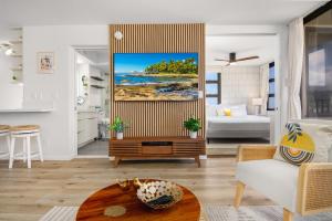 a living room with a view of the ocean at Waikiki Banyan Fabulous Ocean View Condo with Free Parking in Honolulu +77 photos
