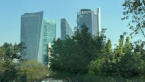 a group of tall buildings in a city at MD Zamora Condesa in Mexico City