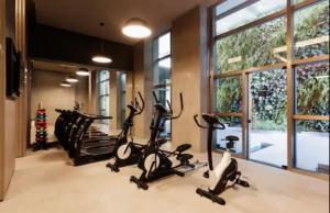 Fitness centrum a/nebo fitness zařízení v ubytování Charm Studio in the heart of Sao Paulo