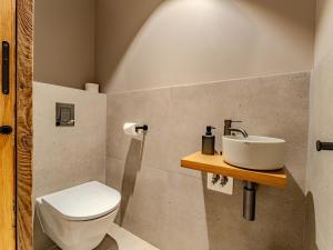 a bathroom with a sink and a toilet at Appartement 3 chambres à Méribel, service 5* - FR-1-613-138 in Les Allues +2 photos