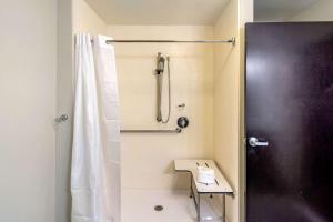 スポケーンにあるMainStay Suites Spokane Airportのバスルーム(シャワー、シャワーカーテン付) +24枚の写真