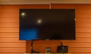 TV a/nebo společenská místnost v ubytování Au loupus