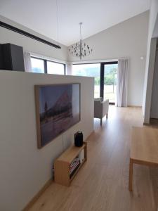 Μια τηλεόραση ή/και κέντρο ψυχαγωγίας στο Seaside Holiday Home +50 φωτογραφίες
