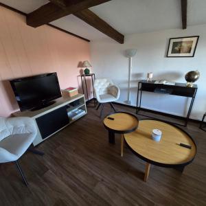 TV a/nebo společenská místnost v ubytování Gite Haven