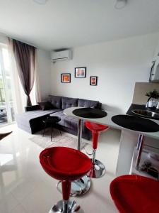 Χώρος καθιστικού στο Apartman SILVER Srebrno jezero
