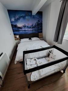 Postel nebo postele na pokoji v ubytování Apartman Mila