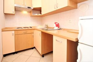 Kuchyň nebo kuchyňský kout v ubytování Apartments Lucijana