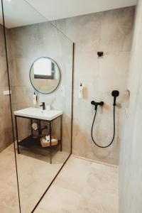 Koupelna v ubytování Hotel U Racka