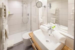 Baðherbergi á Bio-Berghotel Ifenblick