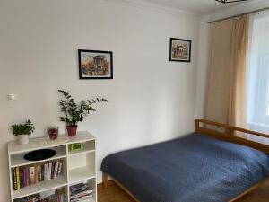 Postel nebo postele na pokoji v ubytování Apartament przy Parku Czartoryskich II - Faktury VAT - parking