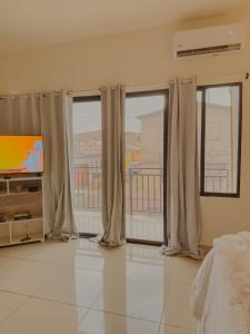 TV a/nebo společenská místnost v ubytování Suite monoambiente con aire y bañera