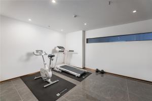 Fitness centrum a/nebo fitness zařízení v ubytování GTOOO Hotel