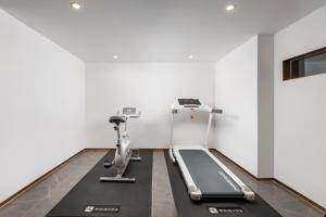 Fitness centrum a/nebo fitness zařízení v ubytování GTOOO Hotel