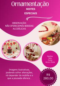 a flyer for an ornamentasia notes specialises in noorespendingiatesiates at Suites Mar Azul Prainha in Arraial do Cabo