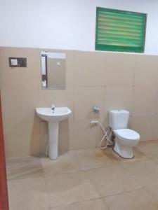 Koupelna v ubytování Kalum home